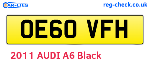 OE60VFH are the vehicle registration plates.