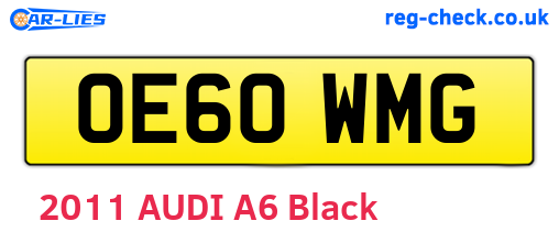 OE60WMG are the vehicle registration plates.