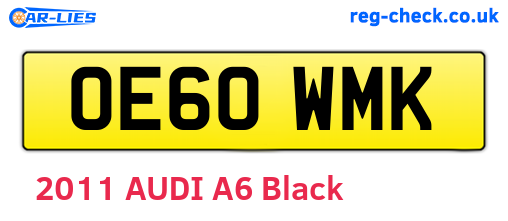 OE60WMK are the vehicle registration plates.