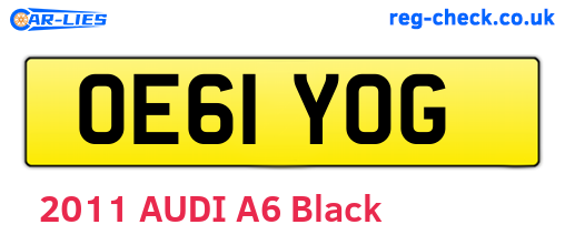 OE61YOG are the vehicle registration plates.