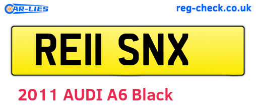 RE11SNX are the vehicle registration plates.