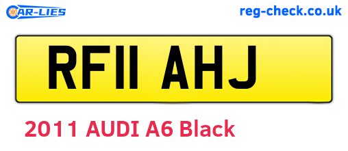 RF11AHJ are the vehicle registration plates.
