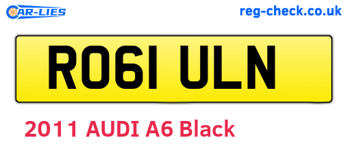 RO61ULN are the vehicle registration plates.