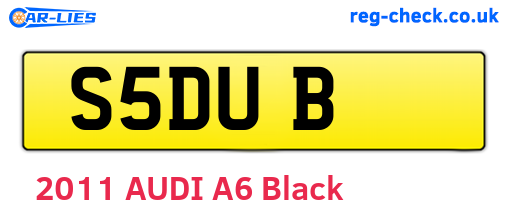 S5DUB are the vehicle registration plates.