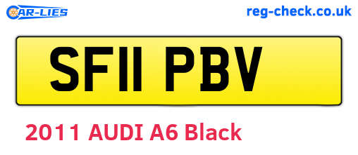 SF11PBV are the vehicle registration plates.