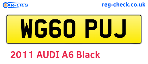 WG60PUJ are the vehicle registration plates.