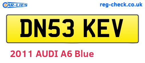 DN53KEV are the vehicle registration plates.