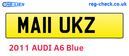 MA11UKZ are the vehicle registration plates.