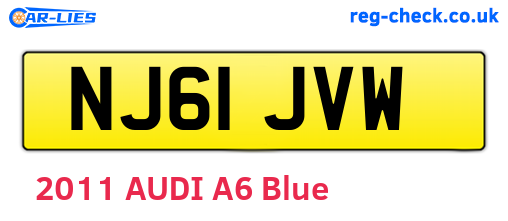 NJ61JVW are the vehicle registration plates.