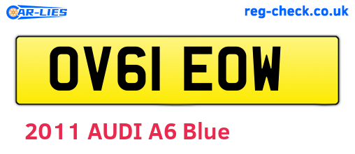 OV61EOW are the vehicle registration plates.