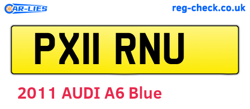 PX11RNU are the vehicle registration plates.