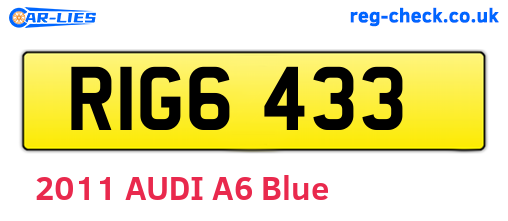RIG6433 are the vehicle registration plates.