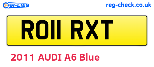 RO11RXT are the vehicle registration plates.