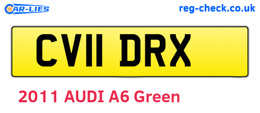 CV11DRX are the vehicle registration plates.