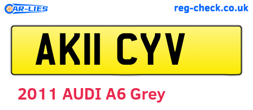 AK11CYV are the vehicle registration plates.