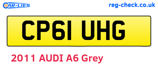 CP61UHG are the vehicle registration plates.