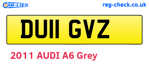 DU11GVZ are the vehicle registration plates.