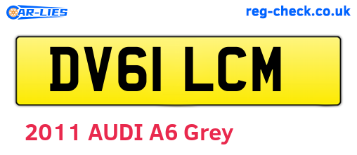 DV61LCM are the vehicle registration plates.