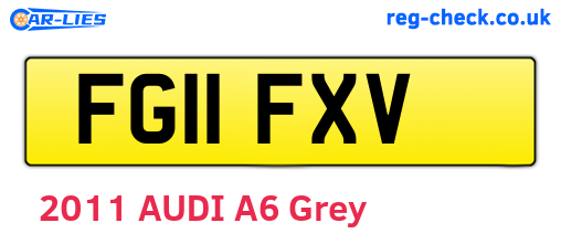 FG11FXV are the vehicle registration plates.