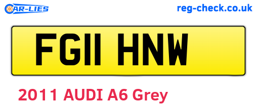 FG11HNW are the vehicle registration plates.