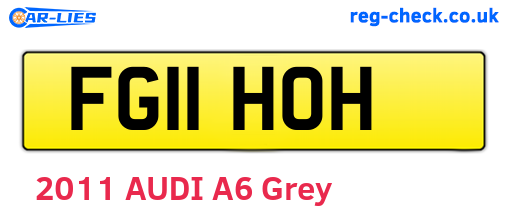 FG11HOH are the vehicle registration plates.