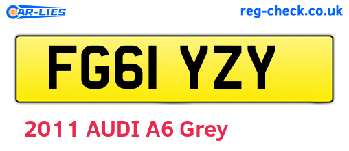 FG61YZY are the vehicle registration plates.
