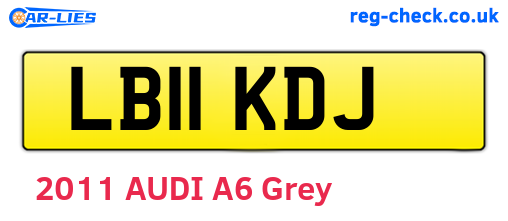 LB11KDJ are the vehicle registration plates.