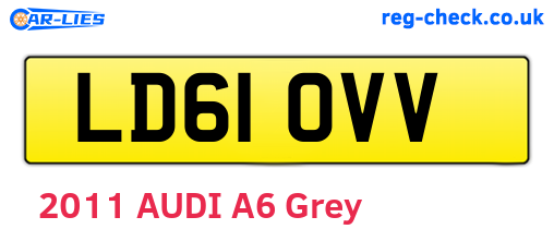 LD61OVV are the vehicle registration plates.