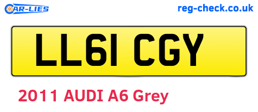 LL61CGY are the vehicle registration plates.