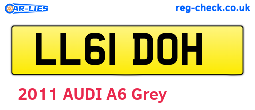 LL61DOH are the vehicle registration plates.