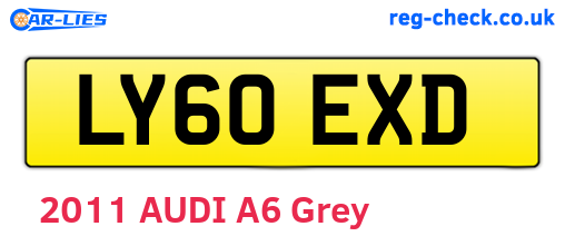 LY60EXD are the vehicle registration plates.