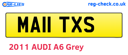 MA11TXS are the vehicle registration plates.