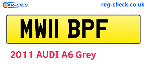 MW11BPF are the vehicle registration plates.