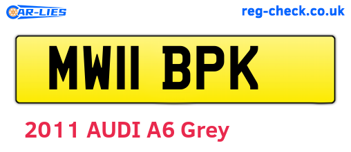MW11BPK are the vehicle registration plates.