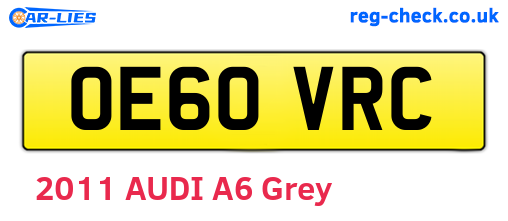 OE60VRC are the vehicle registration plates.