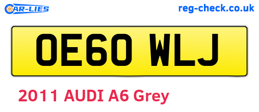 OE60WLJ are the vehicle registration plates.