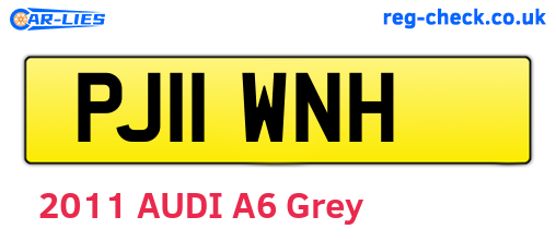 PJ11WNH are the vehicle registration plates.