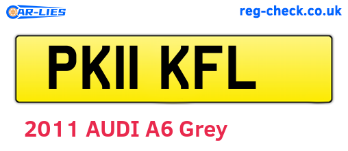 PK11KFL are the vehicle registration plates.
