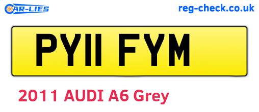 PY11FYM are the vehicle registration plates.