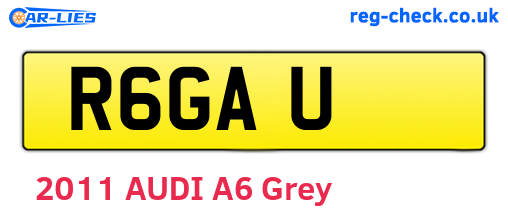 R6GAU are the vehicle registration plates.