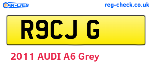 R9CJG are the vehicle registration plates.