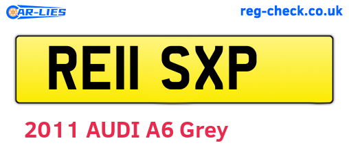 RE11SXP are the vehicle registration plates.