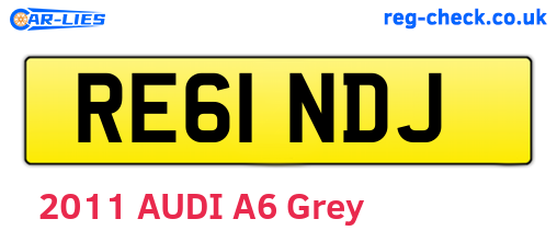 RE61NDJ are the vehicle registration plates.