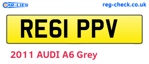 RE61PPV are the vehicle registration plates.