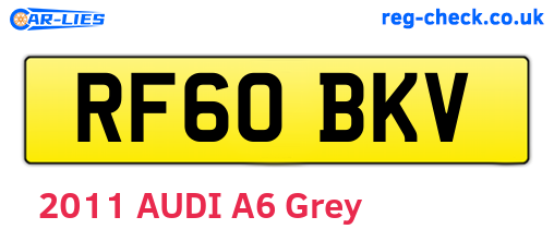 RF60BKV are the vehicle registration plates.