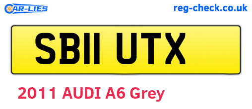SB11UTX are the vehicle registration plates.