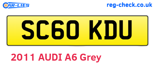 SC60KDU are the vehicle registration plates.