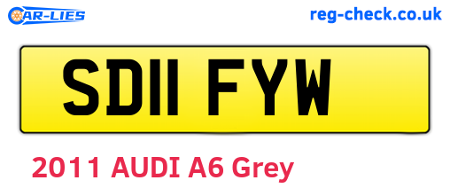 SD11FYW are the vehicle registration plates.
