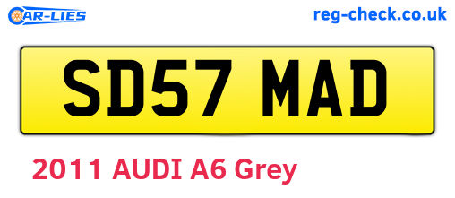 SD57MAD are the vehicle registration plates.