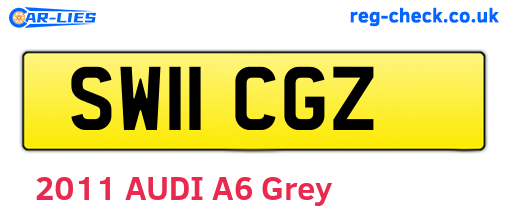 SW11CGZ are the vehicle registration plates.